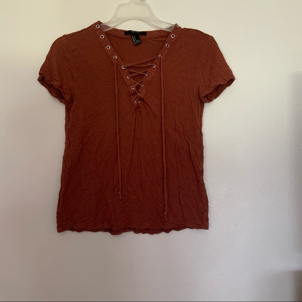 Forever 21 lace up top